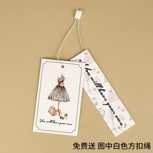 吊牌定做 服装店吊牌订做 男女装商标LOGO 衣服标签现货 挂牌订制 - 图1
