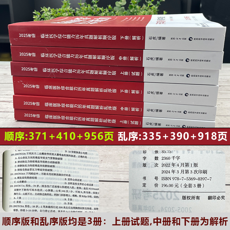 官方现货】2025石虎西综小红书 25考研西医综合真题红皮书 临床医学综合能力考点还原与答案解析医考帮小红书历年真题顺序版乱序版 - 图1