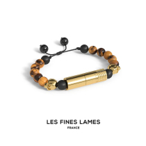 French Les Fines Lames Tiger Eye Stone Agate Gold Plated Cigar Puncher BP3235035 can get on board