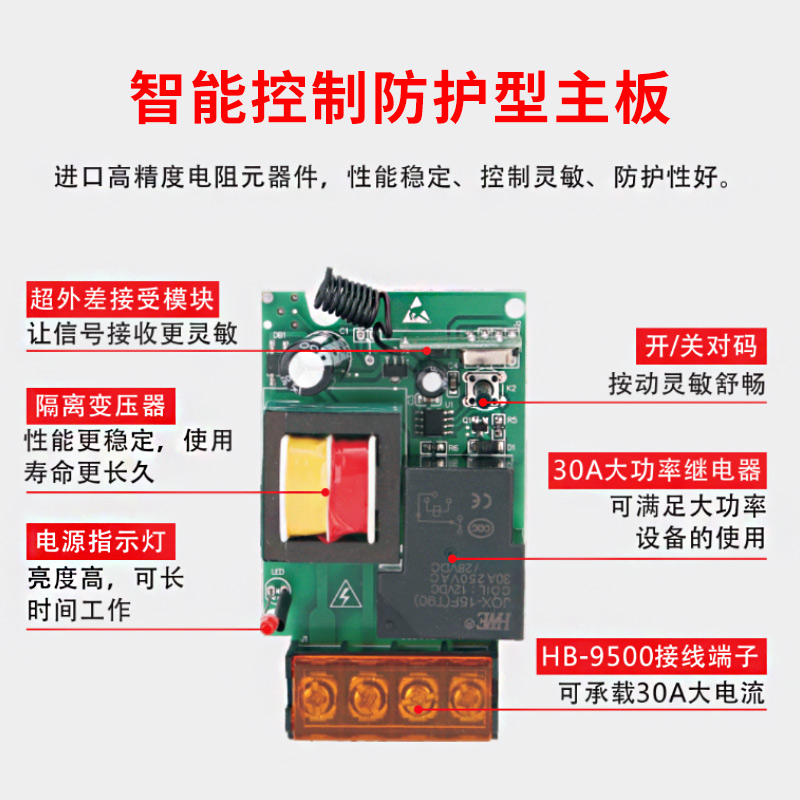 无线遥控开关220V380V抽水泵大功率遥控器远程电源智能控制器开关 - 图1