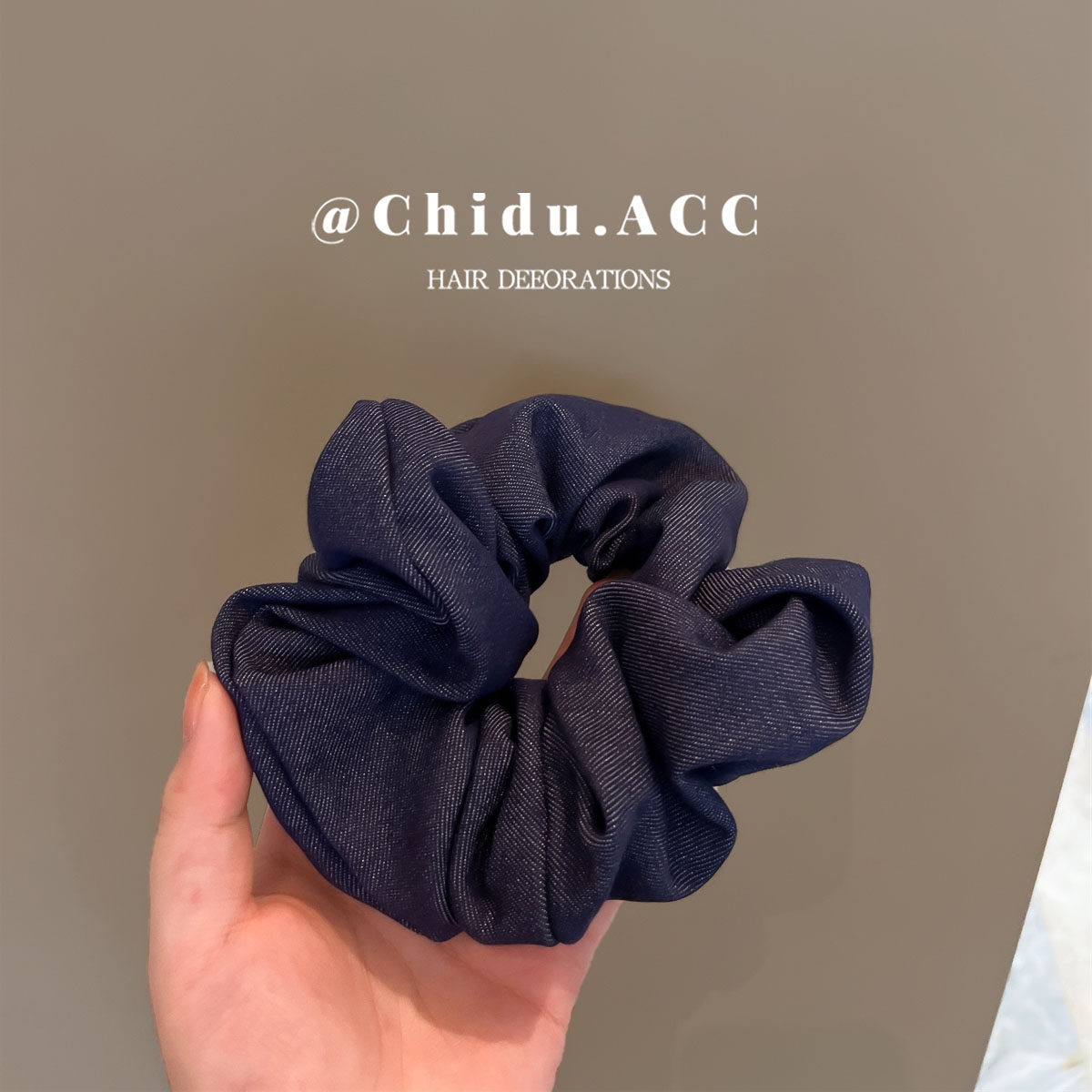 韩版发饰质感牛仔布发圈扎马尾头绳秋冬新款头饰丸子头发绳大肠圈,淘宝优惠券,粉丝福利购,淘宝优惠卷