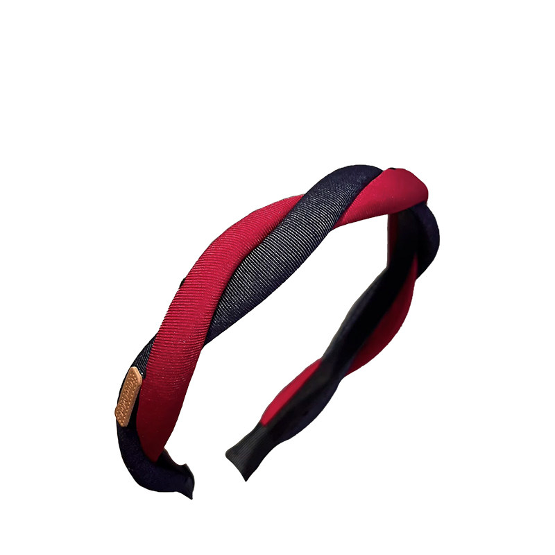 韩版新款复古编织发箍女高级感港风头箍洋气链条新年红高颅顶发卡,淘宝优惠券,粉丝福利购,淘宝优惠卷