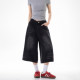 American style wide leg jeans women's straight leg cropped pants