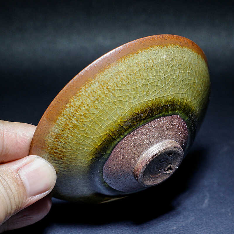 Yaoshan Yang Shizhong authentic Jianzhan handmade firewood master tea cup ceramic tea set original ore ice crack tea cup