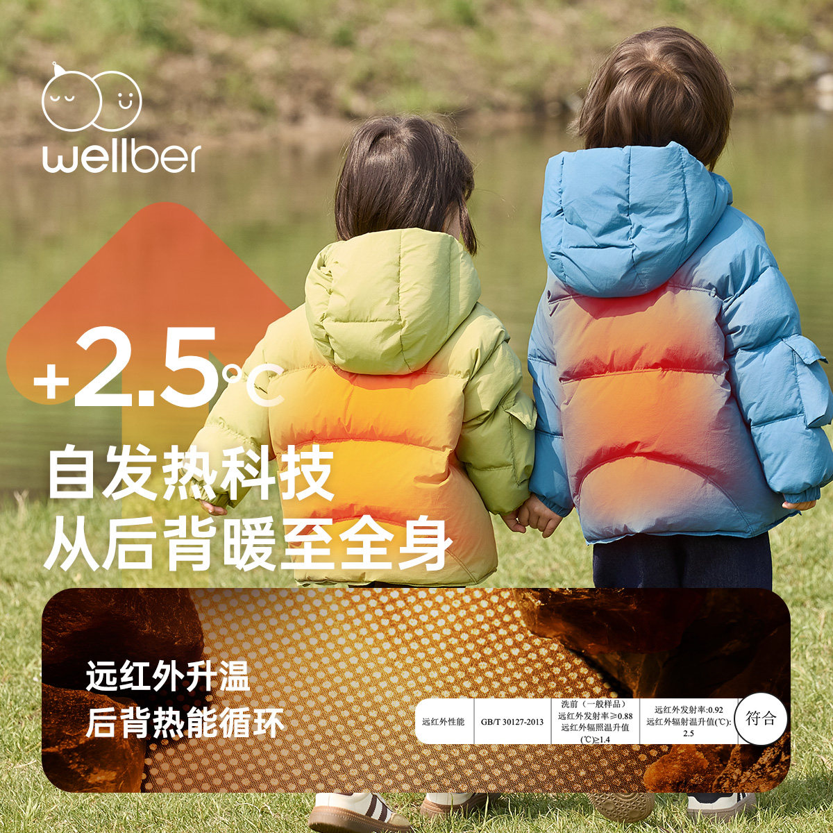 威尔贝鲁儿童羽绒服三防冬季男童女童保暖冬装宝宝红色拜年服加厚,淘宝优惠券,粉丝福利购,淘宝优惠卷