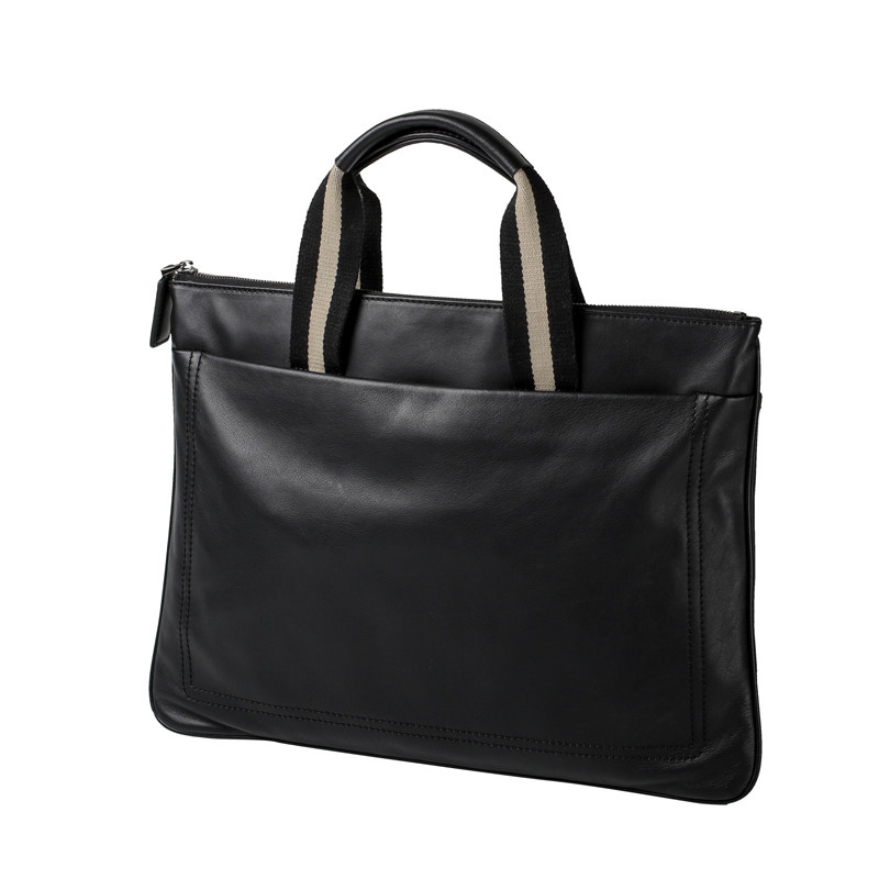 柔软小牛皮商务简约手提包公文包 bfs男士包袋