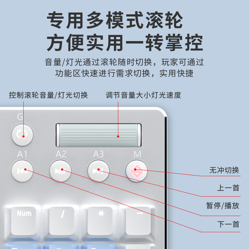 黑爵aK35i游戏机械键盘有线青红茶轴电竞女生办公无线三模热插拔 - 图2