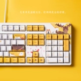 Black Jue Fluffy Wired Mechanical Keyboard Cherry Cherry Keycap E -Sports Typling