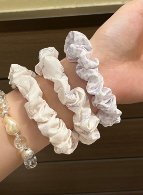 少女心碎花小肠发圈小清新皮筋
