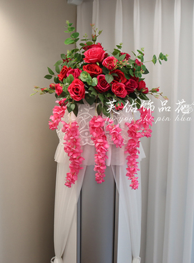 空调电视柜冰箱上放仿真花装饰品