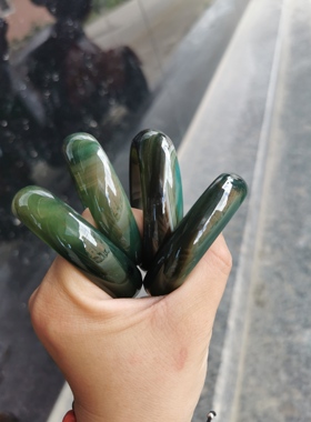 包邮深绿色中国红中宽正圈小圈口玛瑙手镯女童复古镯细款玉髓手环