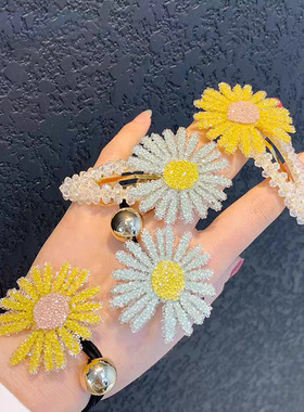 升级款水晶花朵ins少女风发圈