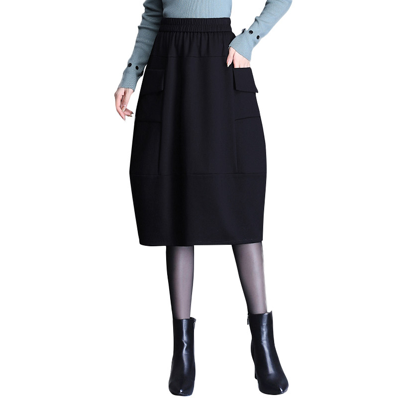 灯笼裙中长款2021秋冬新款半身裙 主蔻半身裙