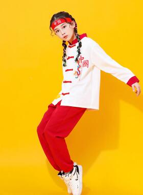 送扇子儿童中小学生中国风武术表演啦啦队演出服运动会服服爵士街