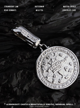 渐变色实心星盘吊坠女