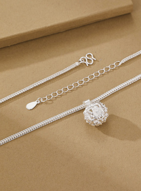 2026年同款绣球花吊坠项链千金感贵气名媛国风配饰高奢感项链包邮