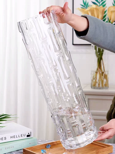 Очень большая цилиндрическая посадка насыщенные бамбуковые цветочные бутылки с прямым стеклом прозрачное гидропонное гидропонная прямая трубка домашняя гостиная