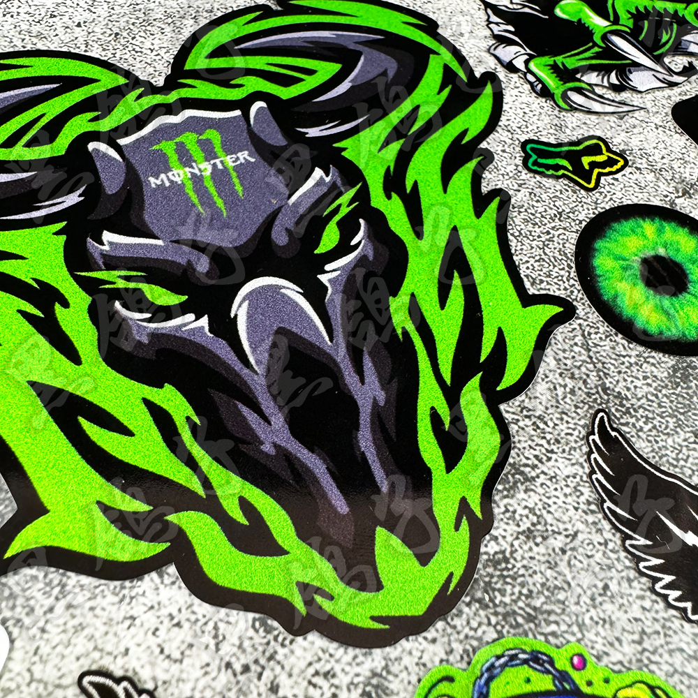反光鬼爪魔爪摩托车拉花贴画头盔贴花电动车贴纸滑雪板装饰版画,淘宝优惠券,粉丝福利购,淘宝优惠卷