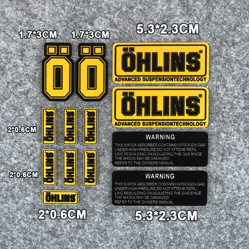 摩托车改装减震器反光贴纸适用OHLINS奥欧林斯老师避震贴花防水 - 图1