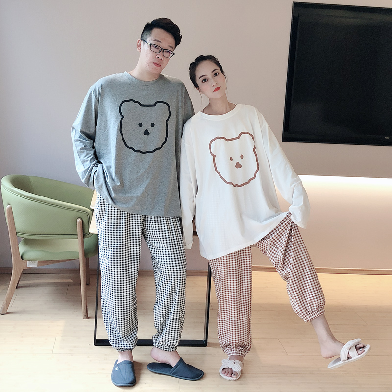 情侣春秋款纯棉长袖男士2022年睡衣 贝慕雪睡衣/家居服套装