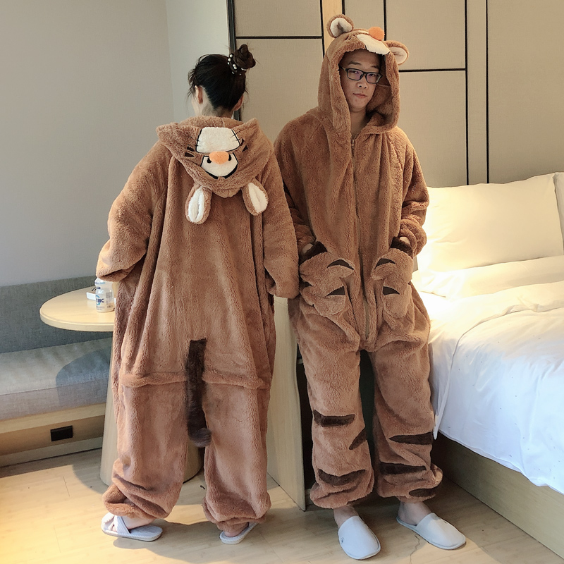 情侣冬季连体卡通动漫秋珊瑚绒睡衣 贝慕雪睡衣/家居服套装