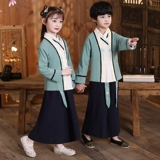 Ханьфу для мальчиков, детский осенний костюм, тонкий комплект, китайский стиль