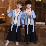 Ханьфу для мальчиков, детский осенний костюм, тонкий комплект, китайский стиль