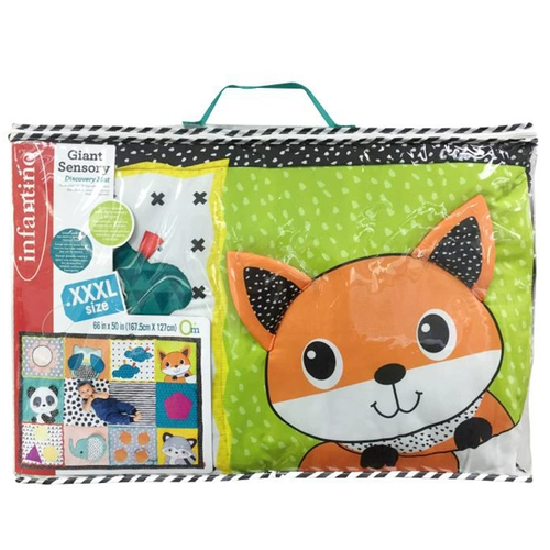 Infantino, познавательный универсальный игровой коврик для ползания, США