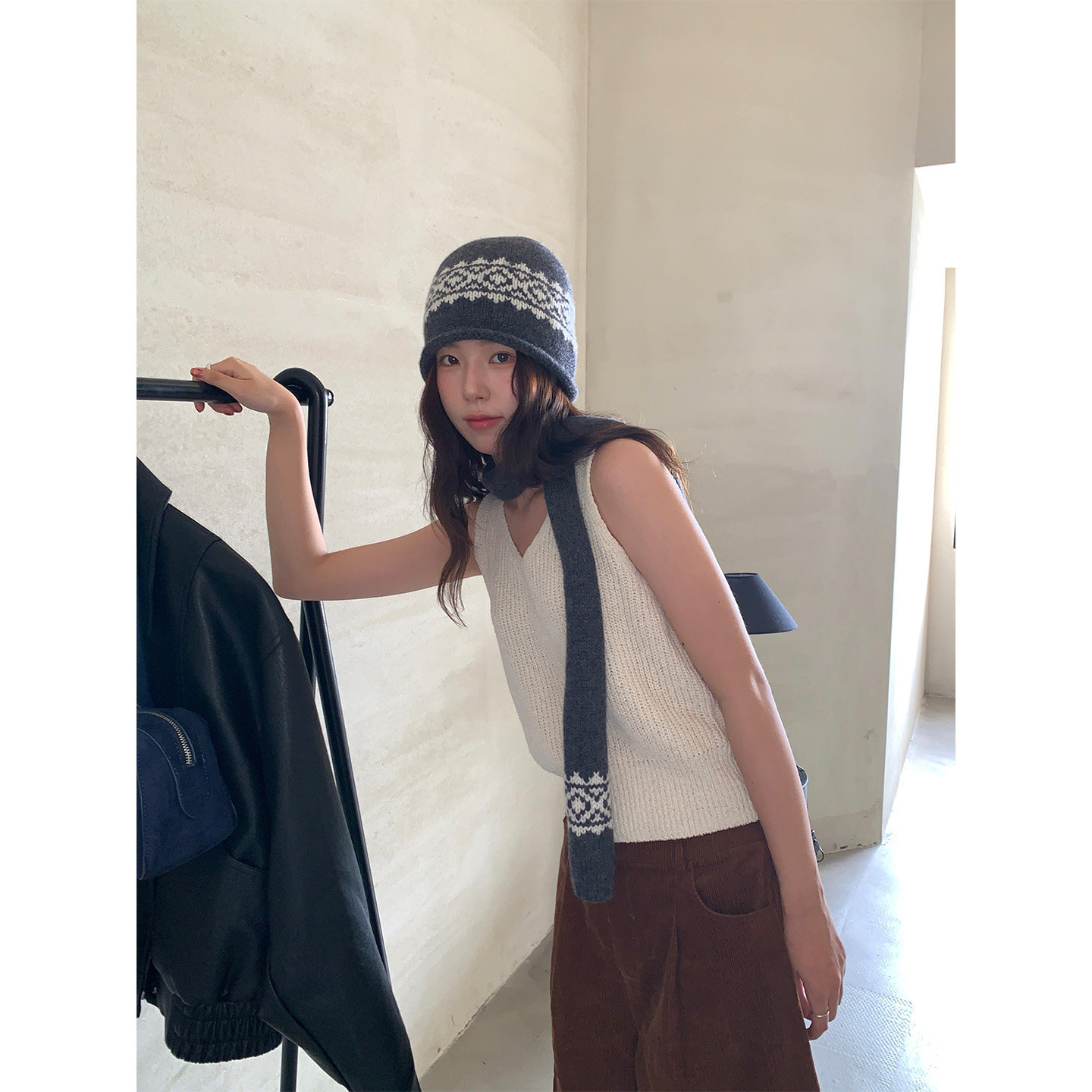 定制款~美利奴羊毛针织帽女2026新款冬季费尔岛毛线帽子卷边冷帽,淘宝优惠券,粉丝福利购,淘宝优惠卷