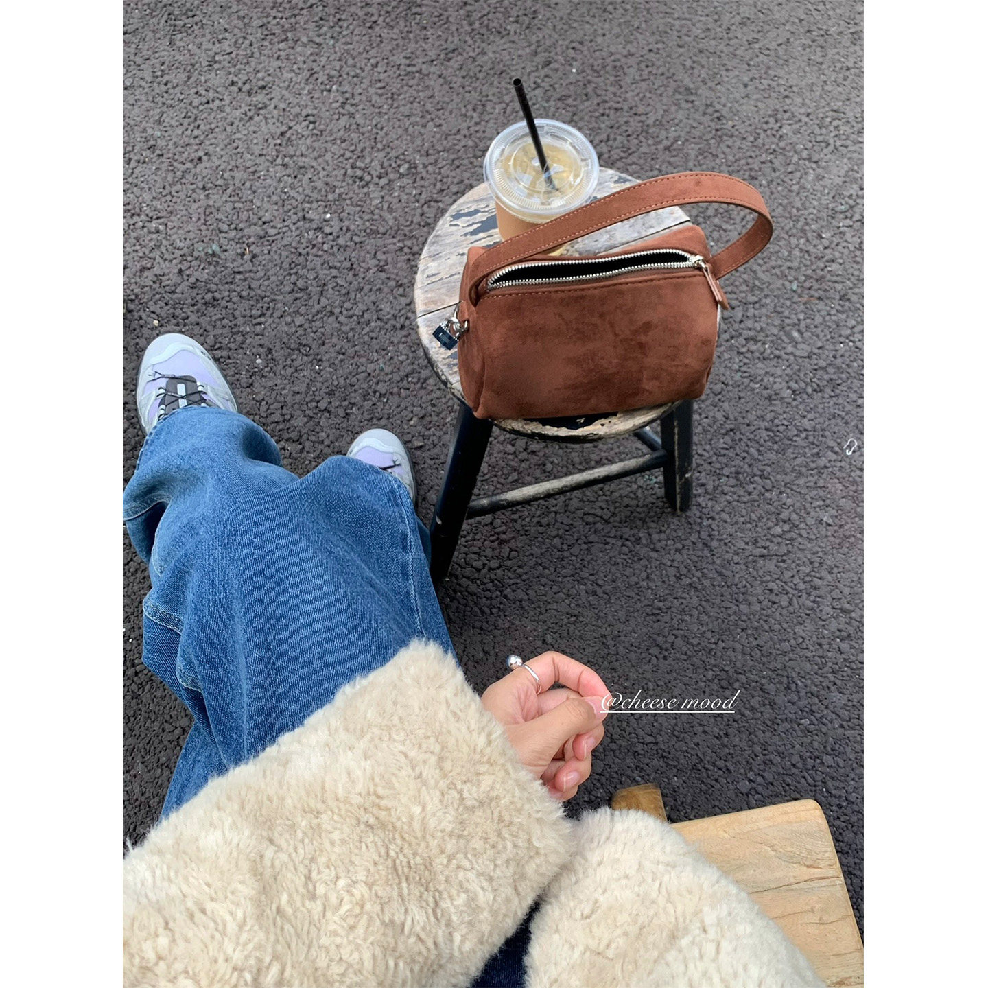 芝士商店~韩系蓝色手拎波士顿包女2026新款冬季通勤百搭手提包包,淘宝优惠券,粉丝福利购,淘宝优惠卷