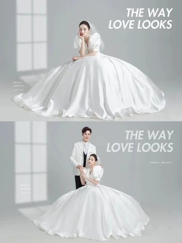 Ретро белое свадебное платье для влюбленных