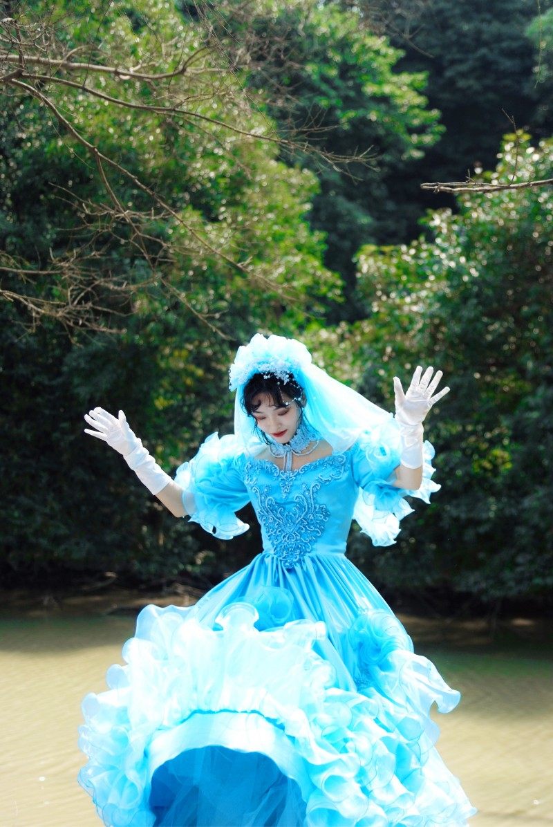 影楼80年代港风vintage复古头纱 耳夲婚纱