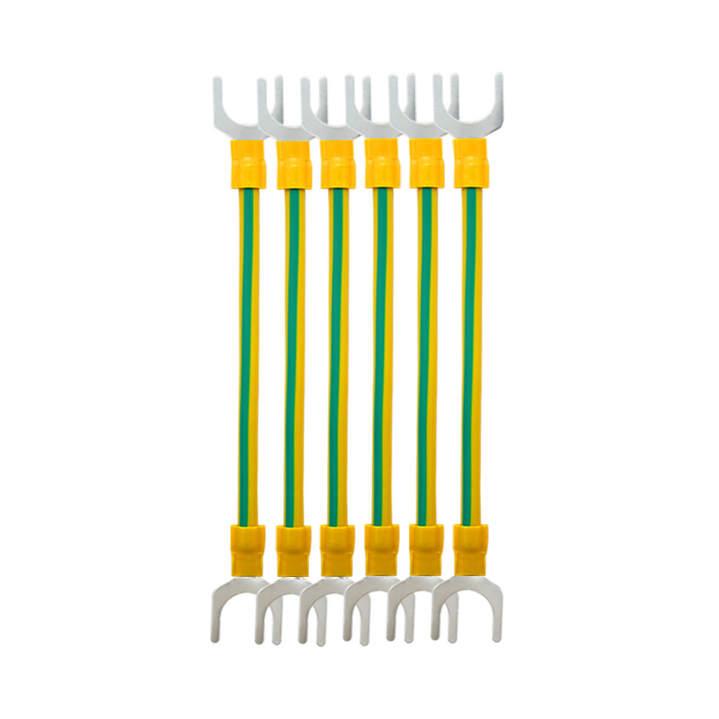 法兰防静电跨接线 6平方U型BVR黄绿双色接地线防爆管道阀门连接线 - 图3