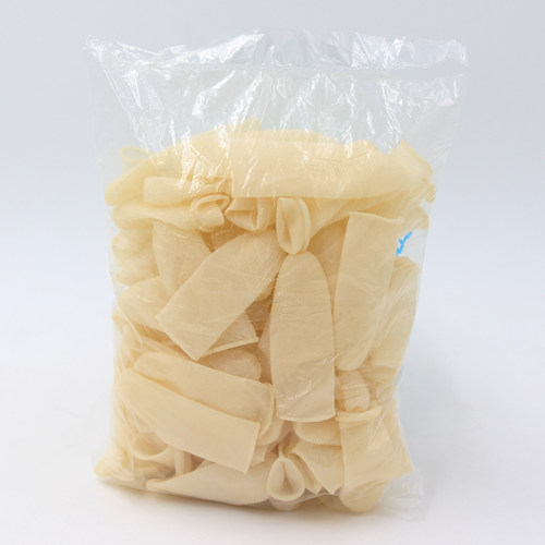 乳胶工业手套劳保手套橡胶指套白色加厚指套100只/包超值防静电 - 图0