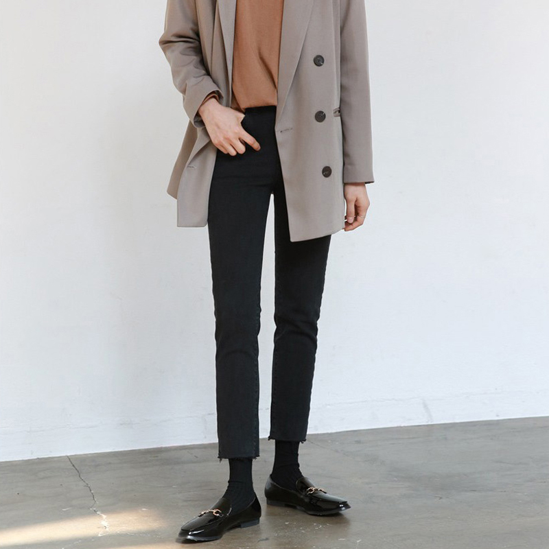 2020年新款韩版显瘦高腰泫雅牛仔裤 可丹花牛仔裤