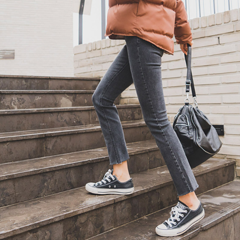 2020年新款韩版显瘦高腰泫雅牛仔裤 可丹花牛仔裤