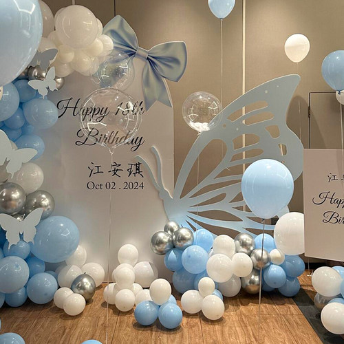KT板成人礼生日场景布置装饰派对女孩气球道具背景板迎宾牌展板18 - 图1
