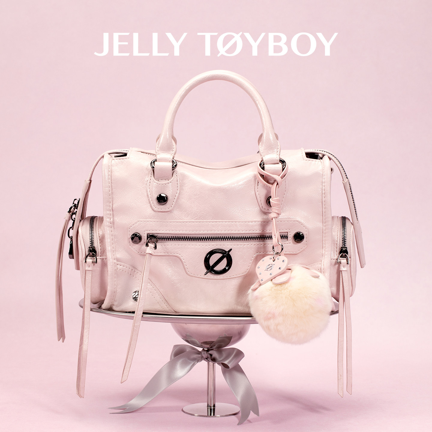 JTB小极光托特包.新款辣妹机车包粉色设计感手提包大容量斜挎包女,淘宝优惠券,粉丝福利购,淘宝优惠卷