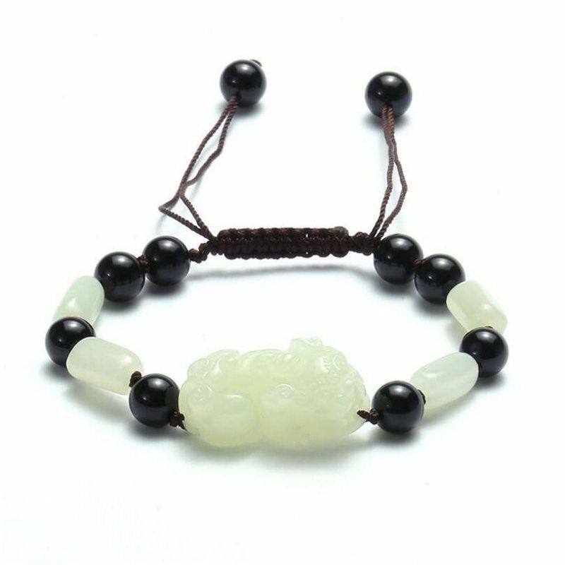 天然和田玉貔貅手链招财转运手链编织黑绳红绳情侣男女款手链饰品,淘宝优惠券,粉丝福利购,淘宝优惠卷