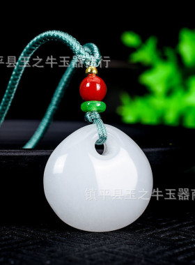 新疆白玉吊坠金丝玉平安环葫芦面包牌子平安扣竹节情侣款饰品批发