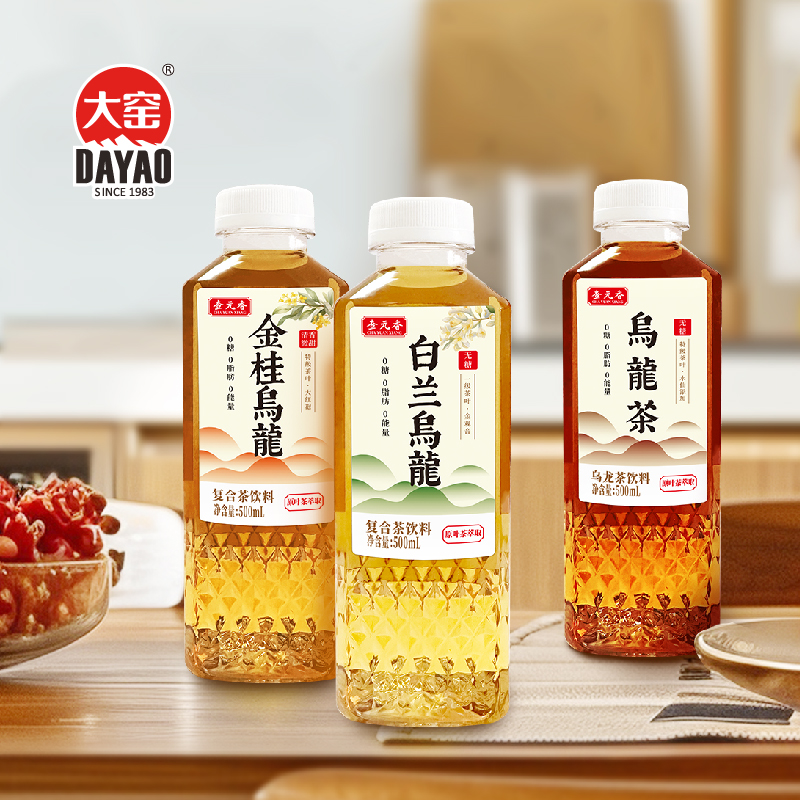 大窑查元香乌龙茶白兰金桂乌龙0糖0脂0能量纯茶饮料500mL*8瓶