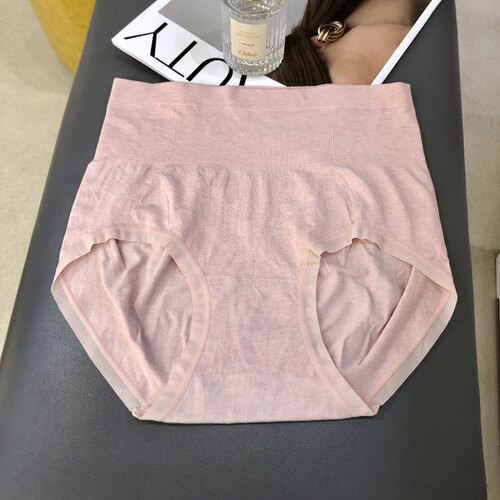 俏织新款女士中腰收腹提臀内裤无缝一体式包臀舒适透气三角短裤头 - 图3