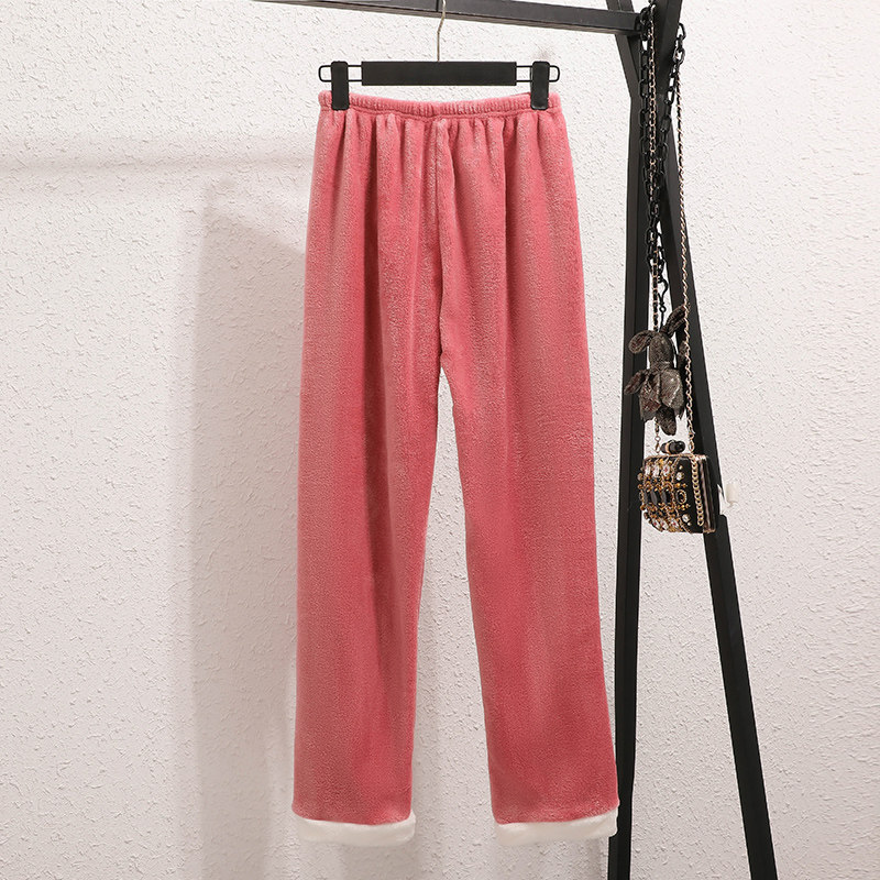 加大码胖mm200斤秋冬珊瑚绒睡衣 采蝶衣睡衣/家居服套装