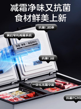 美的商用卧式冷柜一级能效大容量