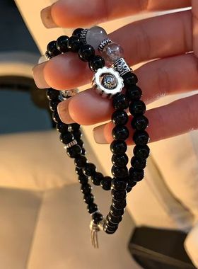 新中式民族风双层串珠手链女国风复古新款爆款手串个性百搭手