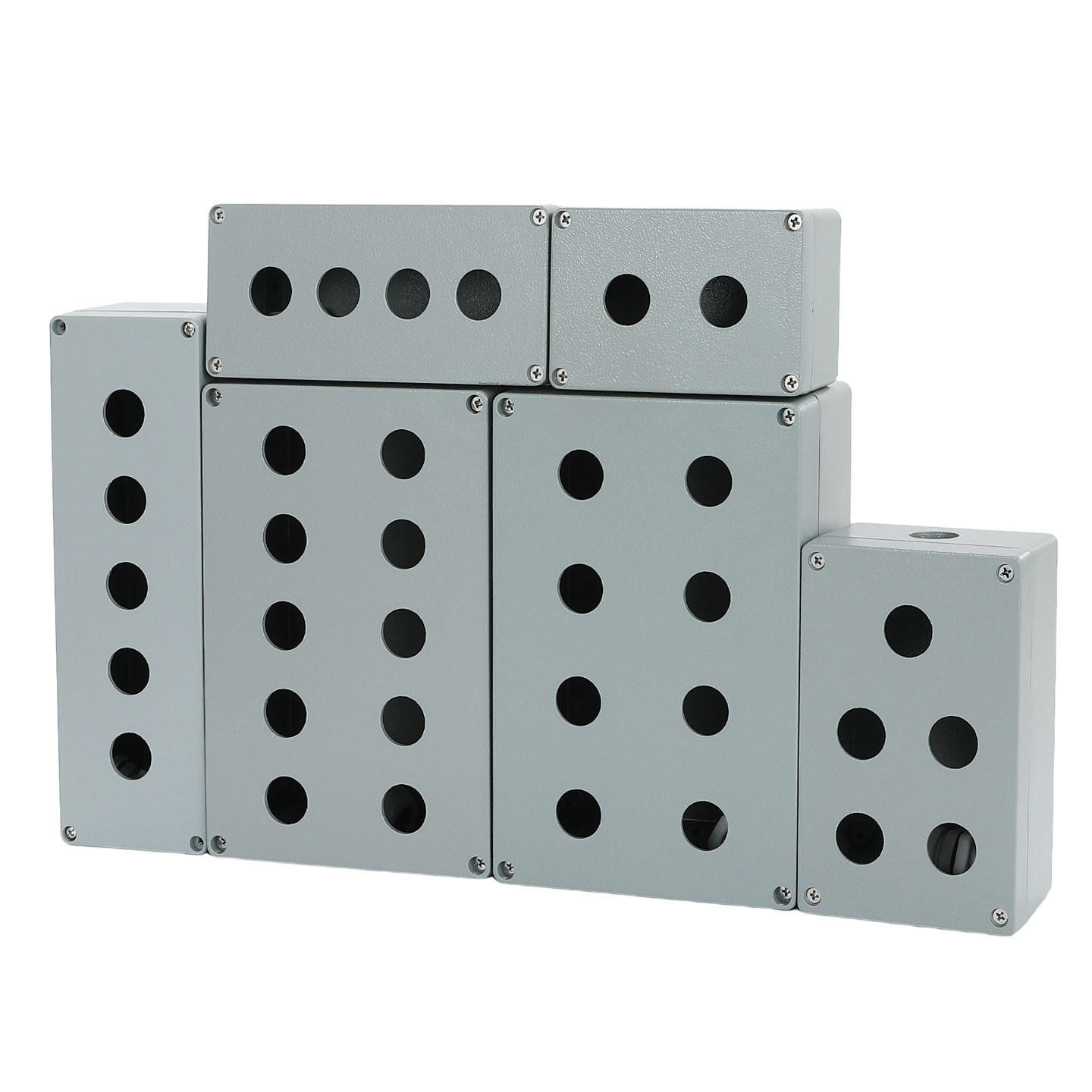 金属铸铝防水按钮开关控制盒开孔22mm急停开关按钮盒铝合金1234孔,淘宝优惠券,粉丝福利购,淘宝优惠卷