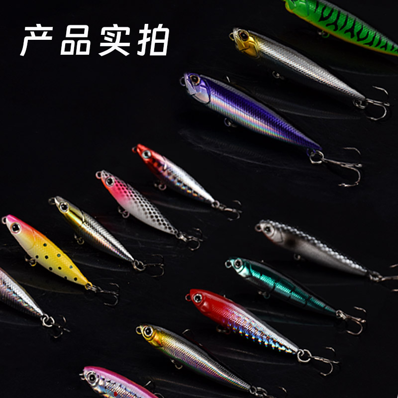 之字狗微物饵水面系路亚假饵铅笔浮水远投军鱼翘嘴之子狗1.8g名犀 - 图3