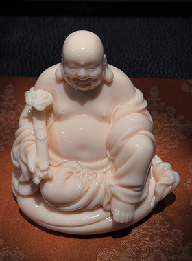 德化白瓷弥勒佛禅意空间摆件