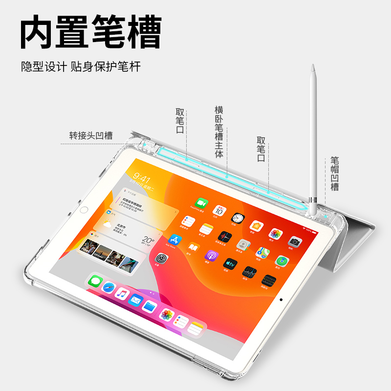 适用苹果iPad保护壳ipadpro11保护壳ipadair54保护套10.9寸mini平板2022款iPad10保护壳Air2带笔槽iPad9876代 - 图1