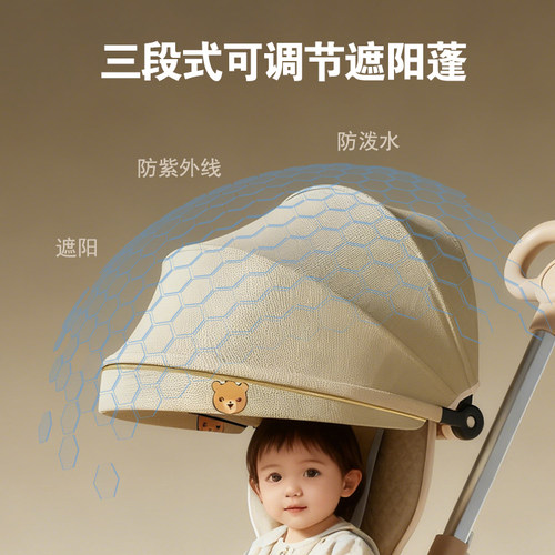 遛娃神器轻便折叠一键收车婴儿推车溜娃神器儿童双向带娃手推车 - 图2